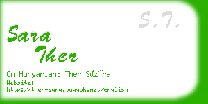 sara ther business card